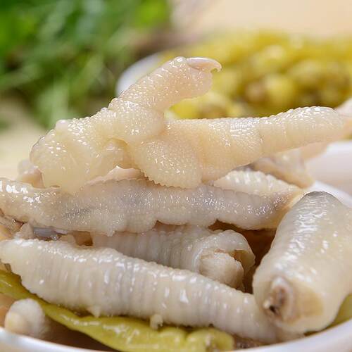 肯乐野山椒凤爪泡椒鸡爪凤节100g*10袋即食辣味怀旧鸡肉零食包邮 - 图0