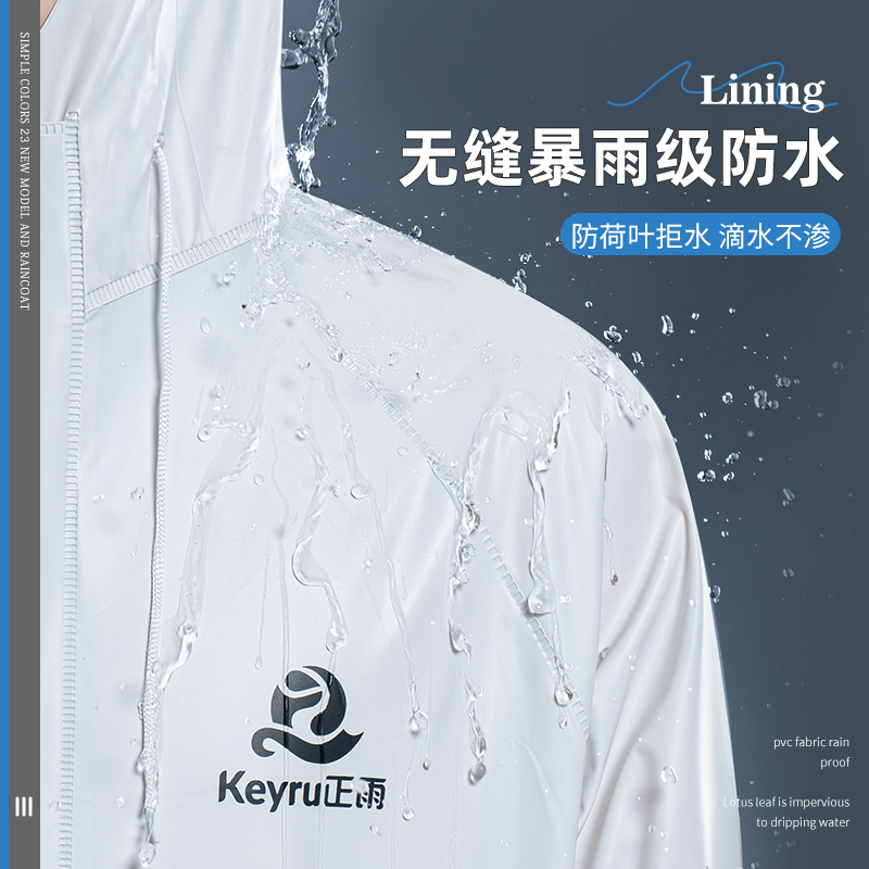 雨衣套装男款雨裤上下分体式外卖骑手电动摩托车女骑行专用防雨服 - 图0