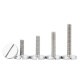 One-line flat head large round head screw