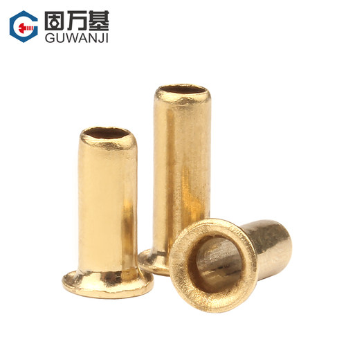 铜鸡眼铆钉空心铜铆钉气眼扣圈过孔铜件通芯卯钉M1.5/M2M3M4M5M6 - 图2