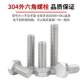 External hexagonal screws