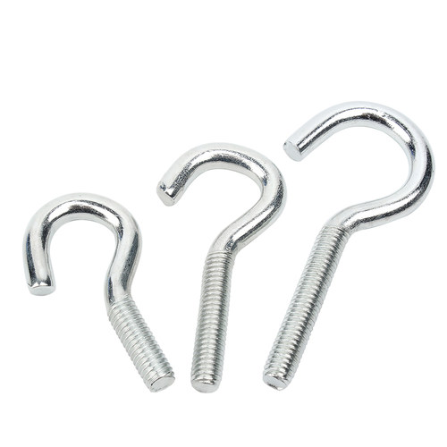 镀锌开口型羊眼螺丝钉加长活节吊环螺丝钩形吊钩带圆圈螺杆螺栓 - 图3