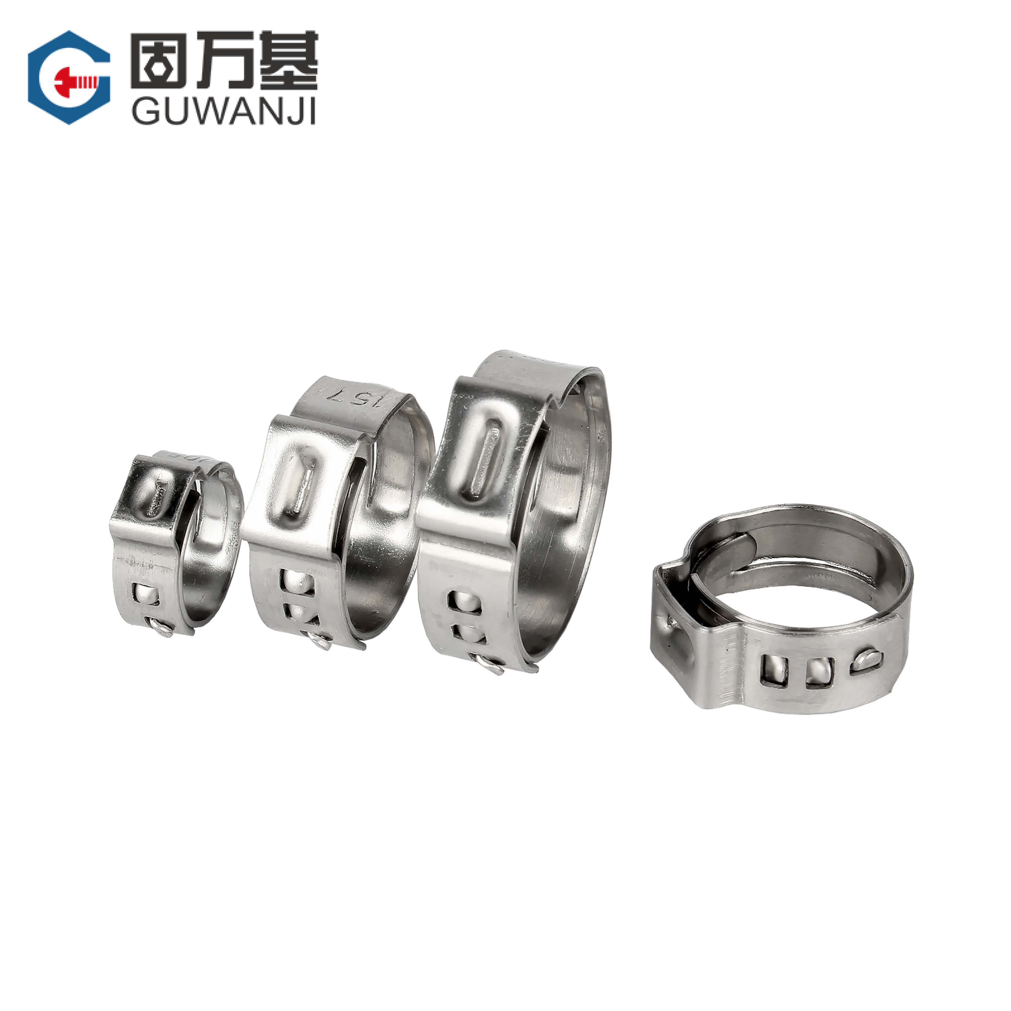 304不锈钢单耳无极卡箍强力抱箍固定卡扣管卡水管油气管喉箍卡子,淘宝优惠券,粉丝福利购,淘宝优惠卷