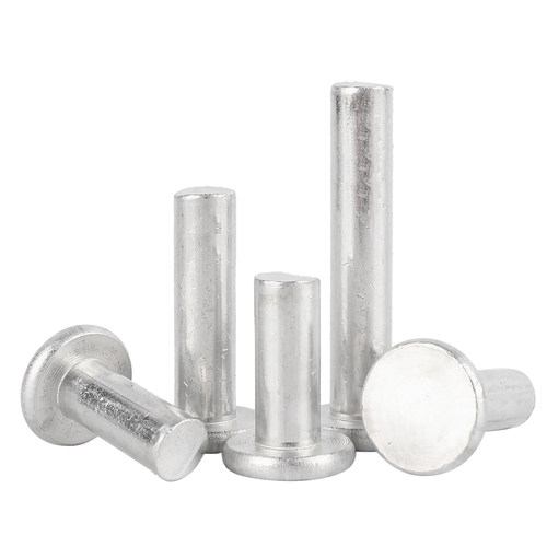 铝柳钉GB109平头铝铆钉实心铆钉手打敲击式平卯平圆头M2M3M4M5-M8 - 图1