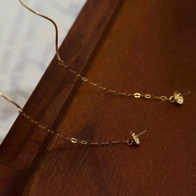 18K金欧美风耳线配件空托5-9mm海水珍珠波浪与闪O结合帽盖可遮瑕,淘宝优惠券,粉丝福利购,淘宝优惠卷