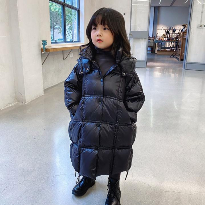 女童棉服过膝加厚韩版中长款小女孩冬棉袄儿童保暖棉衣洋气面包服