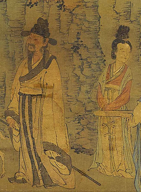 临戴文进谢安东山图国画仿古画