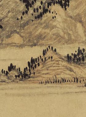 元人集锦图卷赵原陆羽烹茶图高清微喷名画复制宋元山水临摹画稿