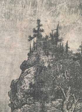 包邮北宋范宽溪山行旅图绢本