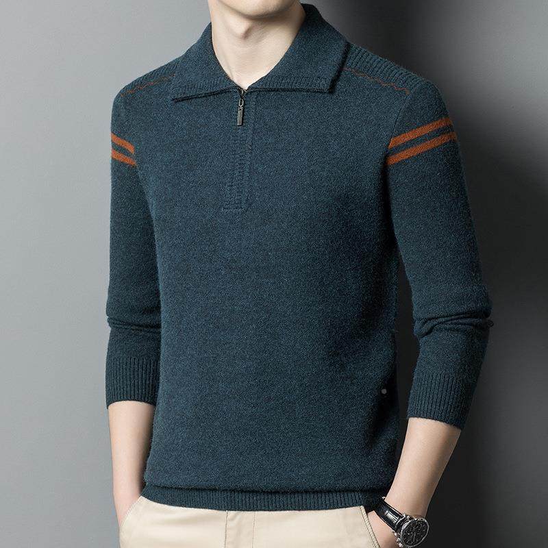 衫厚品牌羊1668-MU毛衫男秋冬季加羊绒爸翻领针织中年打底保暖爸,淘宝优惠券,粉丝福利购,淘宝优惠卷