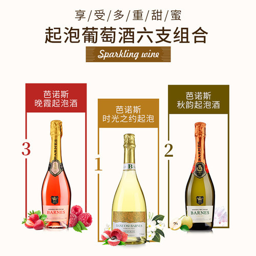 起泡酒整箱果酒气泡酒白葡萄酒果香甜红酒女微醺槟纷酒鸡尾酒饮料-图0