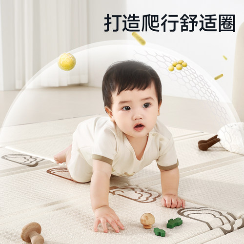 曼龙宝宝爬爬垫可折叠爬行垫婴儿加厚xpe无毒无味儿童家用地垫子 - 图2