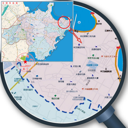 2026新版石狮市湖滨凤里街道灵秀宝盖蚶江祥芝鸿山锦尚永宁镇地图 - 图2