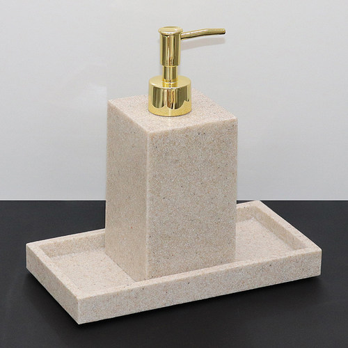 酒店欧式卫浴洗漱用品套件样板房浴室摆件洗手液瓶乳液瓶托盘套装 - 图1