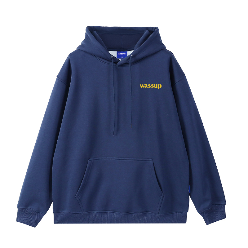 WASSUP HEODS连帽卫衣男秋冬季宽松休闲百搭字母潮牌情侣上衣帽衫
