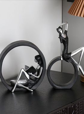 北欧创意人物摆件小提琴OK组合