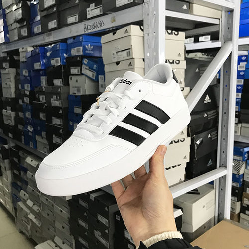 小七Adidas BREAKNET 3.0 男女低帮耐磨运动休闲板鞋 JR3547 3556 - 图0