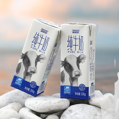 来思尔纯牛奶206g*20盒早餐奶