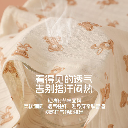 竹节棉幼儿园女童短袖T恤纯棉A类薄款圆领女宝宝打底衫全棉透气A - 图1