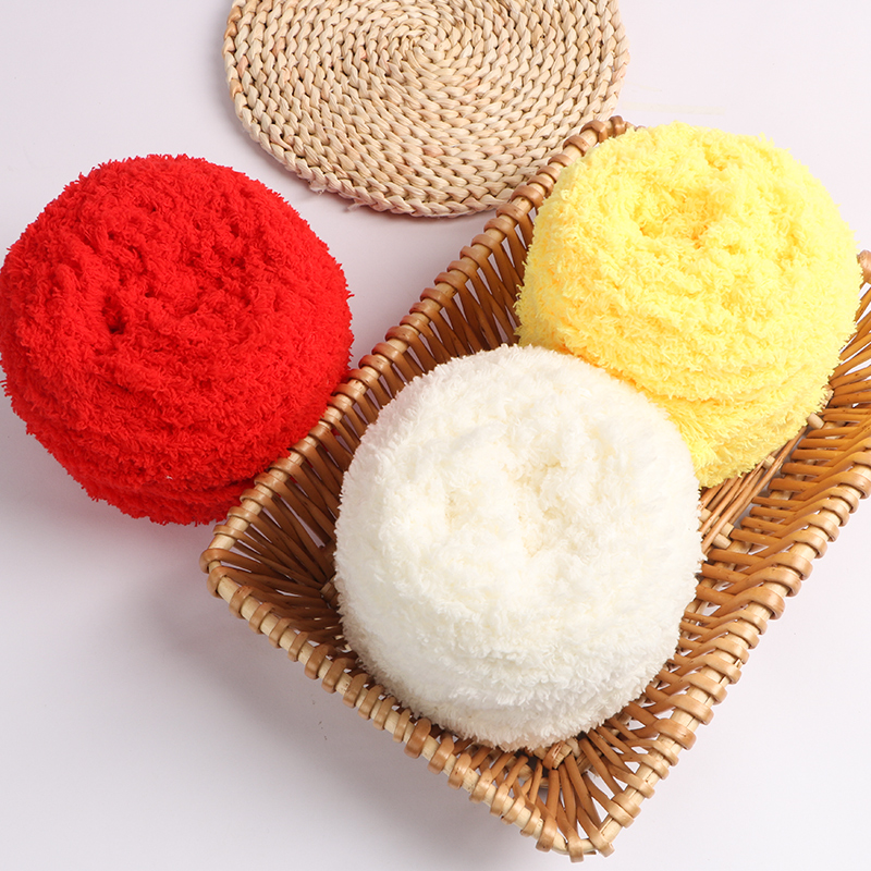 珊瑚绒毛线团织围巾超软粗线手工diy送女友自钩织专用女孩子亲肤 - 图2