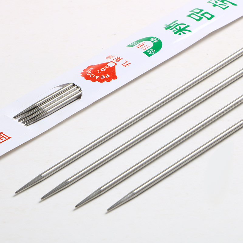 毛衣针棒针不锈钢长针直针毛线针手工编织工具套装短针织围巾帽子 - 图2