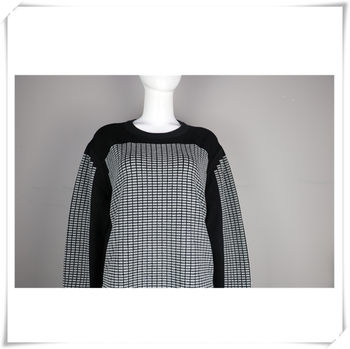 ເສື້ອຍືດຄໍມົນຂອງຜູ້ຊາຍ plaid ຫນາແຫນ້ນອົບອຸ່ນ pullover ແຂນຍາວດູໃບໄມ້ລົ່ນແລະລະດູຫນາວ sweater ຝ້າຍຝ້າຍໃຫມ່ sweater ຂະຫນາດໃຫຍ່ຊື່