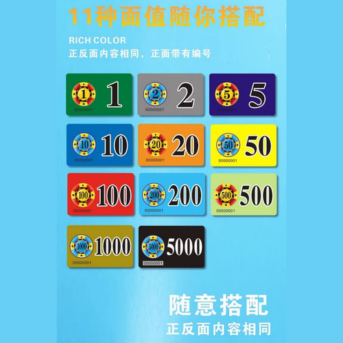 麻将机用的筹码币加厚磨砂卡防水牌子棋牌室筹码币娱乐代码牌卡片 - 图3