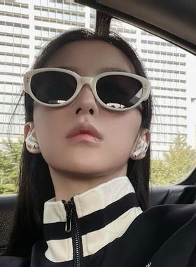 欧美复古辣妹椭圆新款墨镜女网红街拍遮阳防紫外线太阳眼镜气质潮