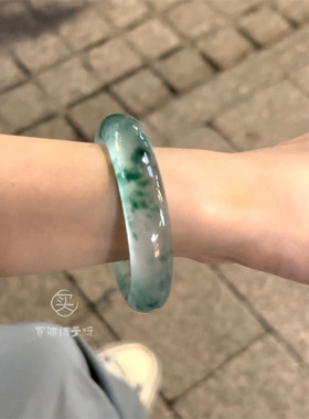 独龙玉手镯玻璃种冰飘花正圈手镯仿真玉精美玉镯子百搭款送妈妈