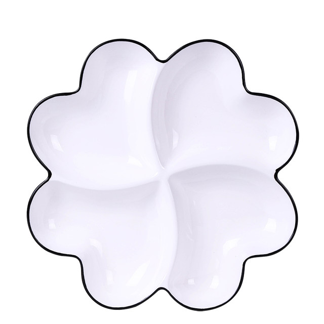 2025 new household style ceramic meal plate Nordic plate dish creative platter fat-reducing breakfast plate
