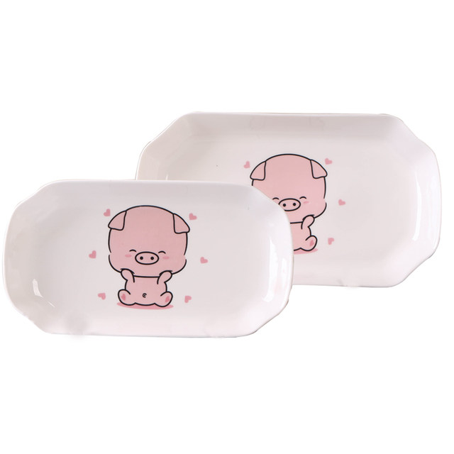 Ceramic creative household tableware 2 fish plates