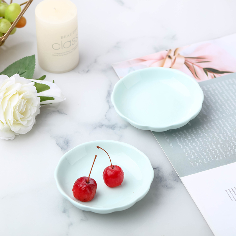 家用日式陶瓷吐骨碟味碟小碟子 酱醋蘸料碟子调味碟小盘子酱油碟 - 图0