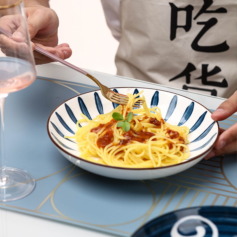 日式家用餐具套装4盘1汤碗1鱼盘 创意新款鱼盘子网红菜盘大号汤碗,淘宝优惠券,粉丝福利购,淘宝优惠卷