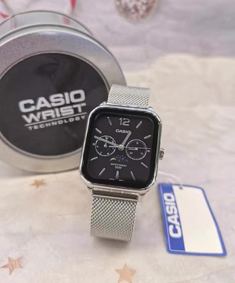 卡西欧CASIO时尚防水月相多功能三眼石英男表MTP-M305D-7A 305M-1 - 图2