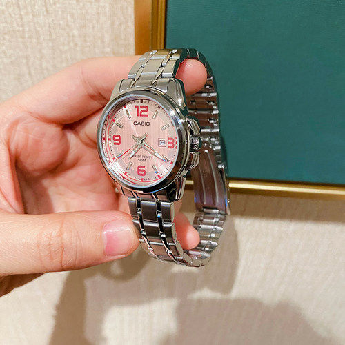 卡西欧手表女学生碎碎冰防水石英表盘LTP-1314D-5A  1241 VD007 - 图1