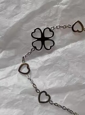 Blin爱心四叶草情侣手链情侣礼物