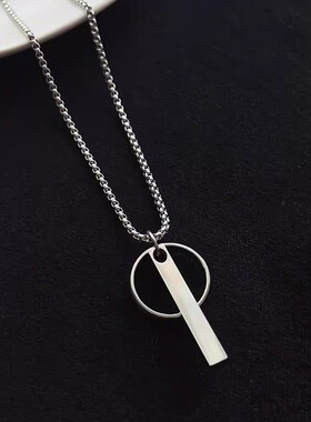 不褪色嘻哈潮男个性长款毛衣链