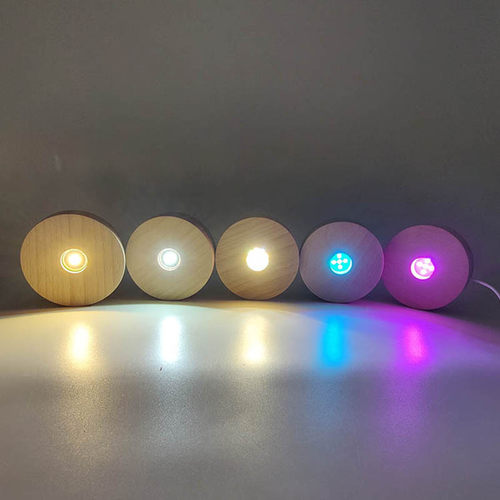 实木LED小夜灯底座木质氛围水晶工艺品摆件发光底座木艺加工定制 - 图2