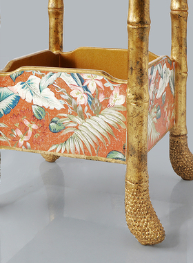 凤凰美居奢华高端定制欧式实木手绘奢华精品落空木雨伞桶门边伞架