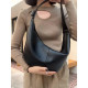 Black soft leather dumpling bag, high-end commuter crossbody bag