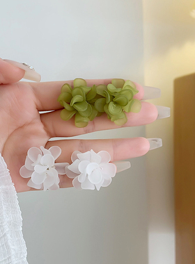 女立体花朵耳环森系田园风