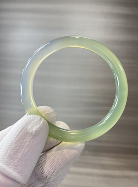 天然玛瑙玉髓手镯果绿半山水带冰透手镯汉服旗袍配饰生日礼物送