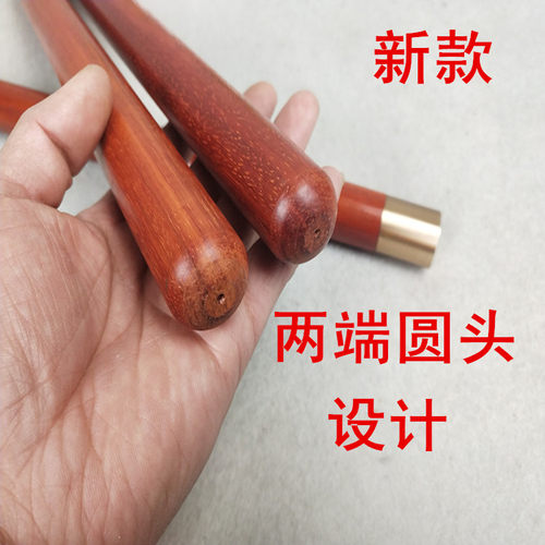 红花梨防身短棍太极养生杖折叠武术棍拼接三合一实木鞭杆组合木棍 - 图1