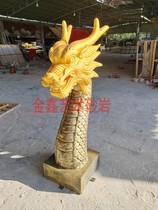 Sandstone Spray Dragon Column Pier Outdoor Garden Decoration Flower Bowl Manufacturer Direct Sales Customized Eu Style Flower Pot GRP Relief