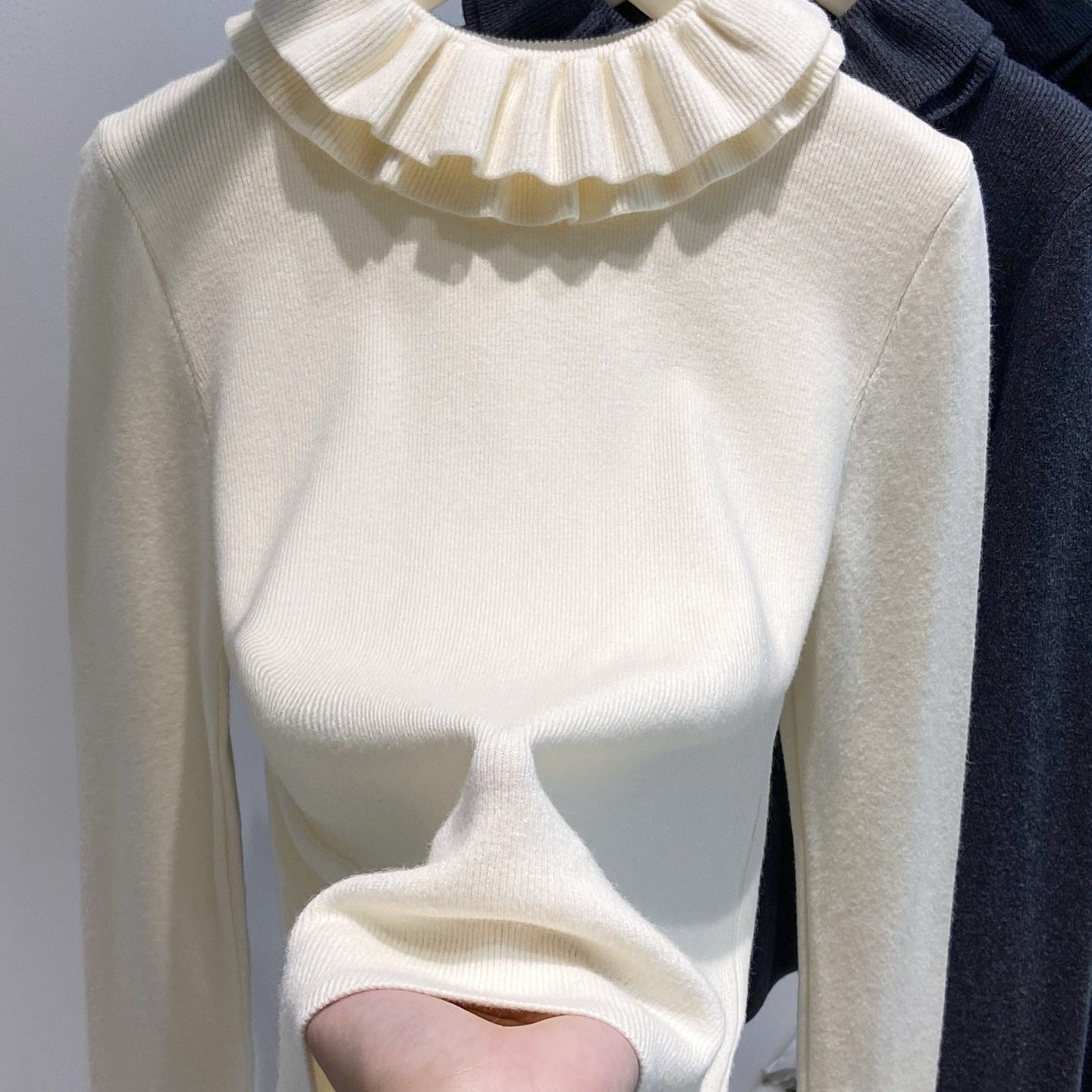 荷叶边辣妈外出哺乳针织衫秋冬修身显瘦内搭打底毛衣产后喂奶上衣,淘宝优惠券,粉丝福利购,淘宝优惠卷