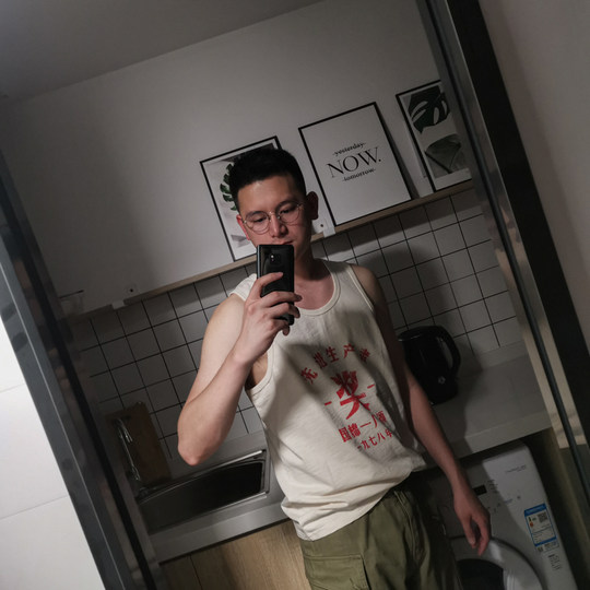 谢先绅 儿时记忆中的老棉布 怀旧年代感复古胚棉汗背心男女款无袖