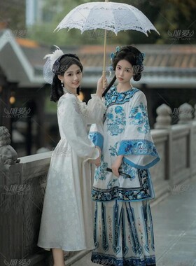 新款影楼主题留洋大小姐与清汉女民国风复古旅拍外景写真拍照服装