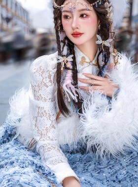 藏族服装女新款贵族藏袍西藏拉萨旅游民族风写真拍照旅拍摄影衣服