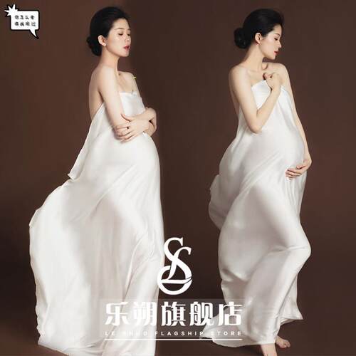 孕妇照服装夏仙气影楼孕妇装摄影照相孕妇写真服装孕妇照片在家拍 - 图3