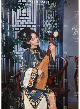 影楼新款清汉服女新中式写真汉服闺蜜格格宫廷风外景旅拍摄影服